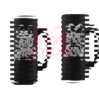 Second Grade Teacher Girly Pink Coquette Bow Back To School Coffee Mug - Monsterry