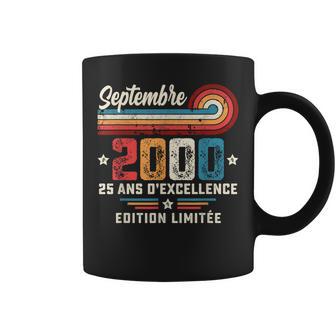 Septembre 2000 Cadeau Anniversaire 2000 25 Ans Homme Tasse - Cadeauxyz