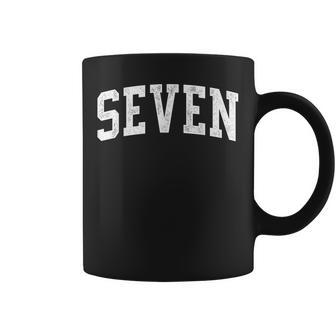 Seven Minimalist 7Th Birthday 7-Year-Old Coffee Mug - Thegiftio UK