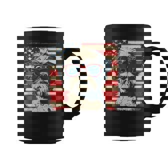 Shih Tzu Dog Usa Flag Patriotic Fourth Of July Women Coffee Mug - Thegiftio UK