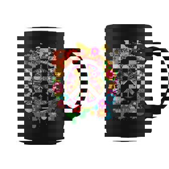 Signe De Paix Fleurs Colorées Hippie Rétro Années 60 Années Tasse - Cadeauxyz