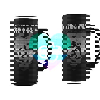 Símbolo De Los Hombres Gay Con Corazón El Amor Es El Amor Taza de café - Regaloses