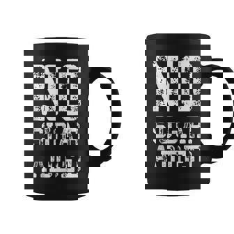 Sin Azúcar Añadida Texto Blanco In Mangas Taza de café - Regaloses