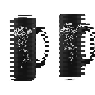 Ska Music Esqueleto Con Trompeta Jazz Estilo Música Taza de café - Regaloses