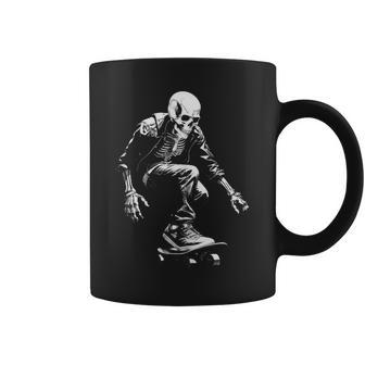 Skaterkater Gothic Punkkateboardingkateboarder Hombres In Mangas Taza de café - Regaloses