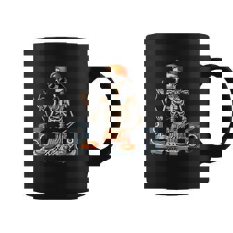 Skeleton Dj Halloween Costume Turntable Music Boys Coffee Mug - Monsterry