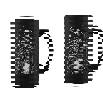Skeleton Drummer Drums Coffee Mug - Thegiftio