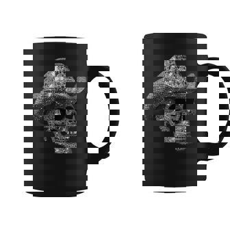 Skull Made Of Diamonds Wearing Cowboy Hat Coffee Mug - Monsterry