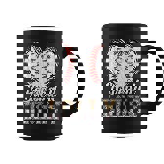 Softball Baseball Lolly Heart Leopard Print Mother's Day Coffee Mug | Mazezy