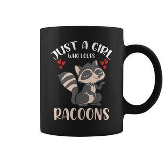 Sólo Una Chica Que Ama Los Mapaches Animal Zoo Mapache Taza de café - Regaloses
