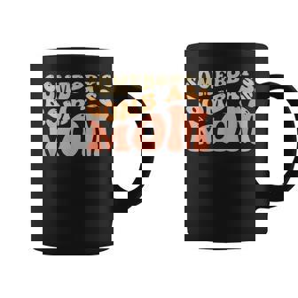 Somebody's Bomb Ass Mom Retro Groovy New Mom Coffee Mug | Mazezy