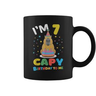 Soy 7 Cumpleaños Capibara Fiesta 7º Cumpleaños Niños Capibara Taza de café - Regaloses