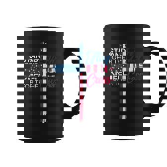 Stand For The Flag Kneel For The Cross Coffee Mug - Thegiftio