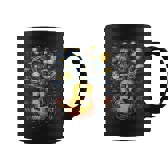 Starry Night Inspired Acoustic Guitar Coffee Mug - Thegiftio UK