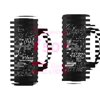 Stepping Into My 50Th Birthday With God's Grace & Mercy Coffee Mug - Thegiftio