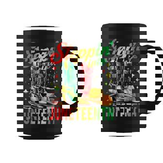 Stepping Into Junenth Afro Woman Black Girls Sneakers Men Coffee Mug - Thegiftio