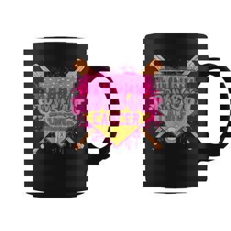 Strike Out Breast Cancer Warrior Softball Drip Home Plate Coffee Mug - Seseable
