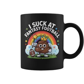 I Suck At Fantasy Football Embarrassing Ff Loser Coffee Mug | Mazezy