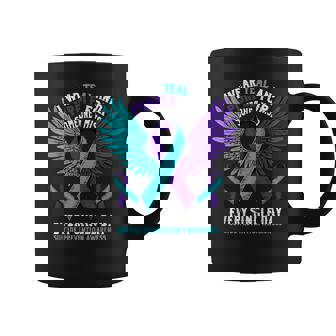 Suicide Prevention Awareness Purple Ribbon Mental Health Coffee Mug - Monsterry