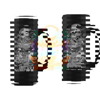 Summerween Skeleton Beach Party Halloween Vibes Coffee Mug | Mazezy