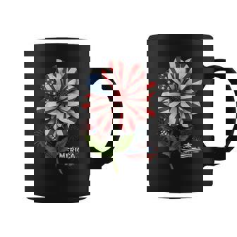 Sunflower American Flag 4Th Of July MenUsa Merica Coffee Mug - Thegiftio UK