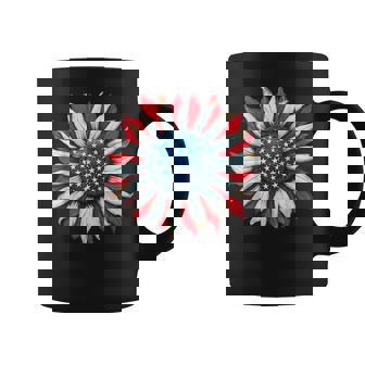 Sunflower American Flag 4Th Of July Merica Usa Coffee Mug | Mazezy