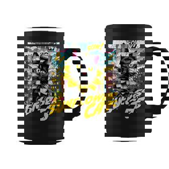 Sunflower Cat 黒猫 ひまわり 向日葵 アメコミ ネタアイテム コーヒーマグ - Kawaiitshirt