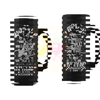 Support Your Fruity Friends Retro Fruit Lgbt Pride Support Coffee Mug | Mazezy