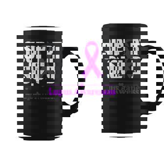 Support Squad Lupus Awareness Purple Autoimmune Disease Coffee Mug - Monsterry