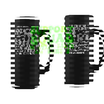 Support Squad Mental Health Awareness Green Ribbon Butterfly Coffee Mug - Thegiftio UK