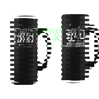 Support Squad Sunflower Hair Mental Health Awareness Coffee Mug - Monsterry