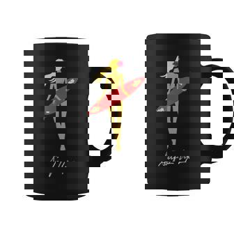 Surfs Up トロピカルブロンドサーファーガール コーヒーマグ - Kawaiitshirt