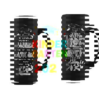 I Survived Kindergarten Graduation 2025 Graduate Boys Girls Coffee Mug - Thegiftio