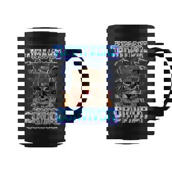 I Survived Today's Tummy Ache Sarcasm Humor Cats Saying Coffee Mug - Thegiftio UK