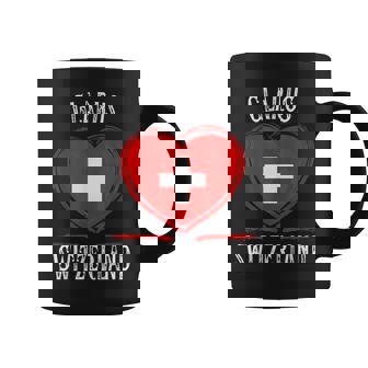 Switzerland Flag Heart Glarus City Taza de café - Regaloses