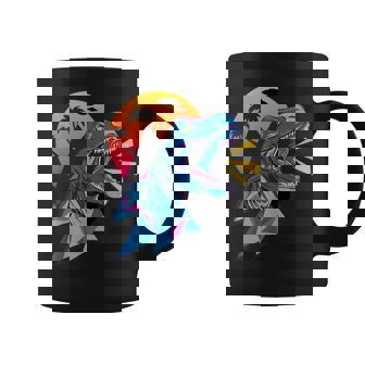 T-Rex Tyrannosaurus Dino Palmeaurier Hora Taza de café - Regaloses