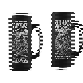 Tatuajes Barbas Y Motocicletas Tatuado Hombres Barbudos Citas Taza de café - Regaloses