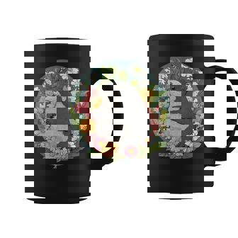 Taupe Entourée De Fleurs Colorées Tasse - Cadeauxyz