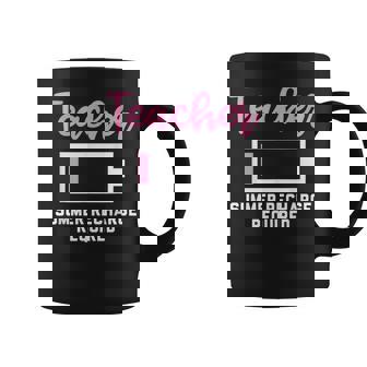 Teacherummer Recharge Required シャツ コーヒーマグ - Kawaiitshirt