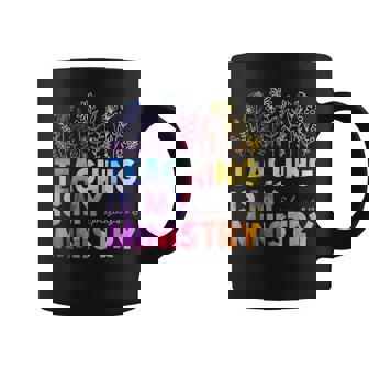 Teaching Is My Ministry Flower Jesus Christian Teacher Coffee Mug - Monsterry