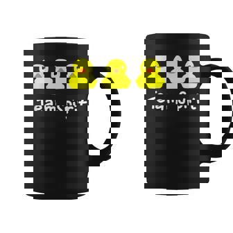 Teampirit Three イエローラバーダックグラフィックプリント コーヒーマグ - Kawaiitshirt