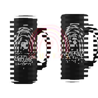 Terapeuta Ocupacional Boho Rainbow Terapeuta Ocupacional Cuello Taza de café - Regaloses