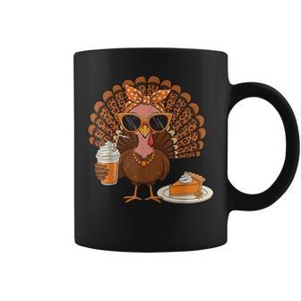 Thanksgiving For Turkey Drinking Coffee Leopard Coffee Mug - Thegiftio UK