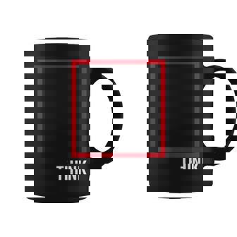 Think Outside The Box 哲学者、本好き、オタクのためのデザイン コーヒーマグ - Kawaiitshirt