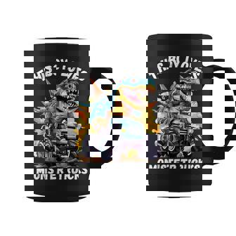 This Boy Loves Monster Trucks 恐竜モンスタートラック コーヒーマグ - Kawaiitshirt