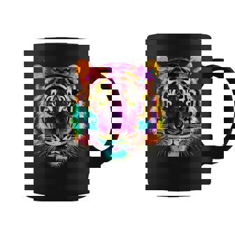Tigre Arte Zoo Colorido Animal Tigre Taza de café - Regaloses