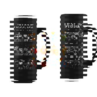 Tipos De Perros Juegos De Rol Divertido Nerd Geek Gamer Taza de café - Regaloses