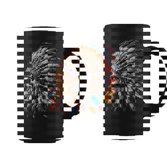 Tocado De Motocicleta Con Calavera De Indios Nativos Americanos Taza de café - Regaloses