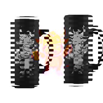 Toro Con Cerveza Fiesta Divertida Cómica Taza de café - Regaloses