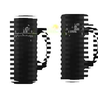 Trees Wildlife Nature Heartbeat Forest Coffee Mug | Mazezy